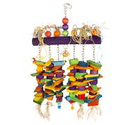 Duvo + Juguete para Pájaros 66x42cm Kletter-Spielzeug Con Gancho Colorido