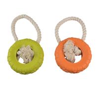 Duvo + Juguete para Perro Eco Neumáticos de Goma De Bambú / Arroz, 26x14 CM,