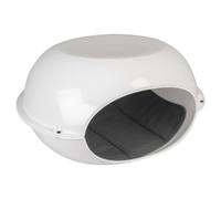 Duvo + Katzen-Iglu Blanco con Almohada 57x38x31CM - Acogedora Schlafgelegenheit