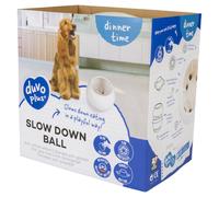 Duvo+ Pelota Antideslizante Para Comida L 17x16cm Para Perros - Blanco/Naranja