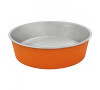 Duvo Plus Comedero de Acero Inoxidable Mate - Color del Producto: Naranja | Diámetro - Diámetro: Ø 20,3 cm