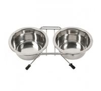 Duvo Plus Comedero Doble de Acero Inoxidable - Mediciones: 13 cm