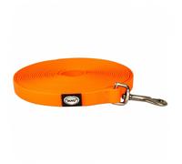 Duvo Plus Correa de entrenamiento lisa Explor South para perro - Color: Naranja neón | Mediciones: 15 m/20 mm