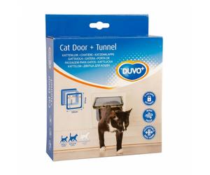 Duvo Plus Puerta para Gato con Túnel - Mediciones: 19 x 19,7 cm