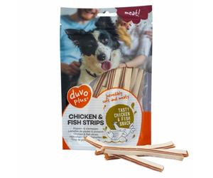 Duvo Plus Tiras de pollo y pescado para perro - Cantidad: 80 g
