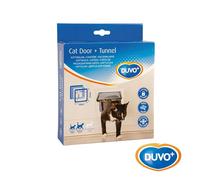 DUVO PUERTA GATOS BLANCA 4 POSICIONES (T-S CON TUNEL 19 x 19.7 CM)