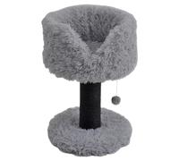 Duvo+ Rascador Fanny Gris 40x40x60 CM Para Gatos Con Pelota De Juego Y Felpa