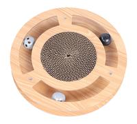 Duvo + Tabla Rascadora Fidgiwheel para Gatos 33x33x4,5cm Con Balón & Juguetes de
