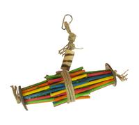 Duvo+ Tubos De Palos Para Aves, Juguete Con Hojas De Maíz Y Coco, 19x23x6 Cm