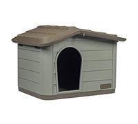 duvoplus - Casa Pepita 2 Eco para Mascotas (76 x 59 x 55 cm), Color marrón y Verde