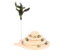 duvoplus, Spin 'n Play Cat Toy 26x26x13,5cm Color Madera, Juguete, Color Madera, Gato