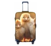 DUWAA A Brood Of Chickens1 - Funda para equipaje de viaje, impermeable, a prueba de polvo, protector elástico para equipaje, Blanco, L