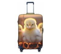 DUWAA A Brood Of Chickens7 - Funda para equipaje de viaje, impermeable, a prueba de polvo, protector elástico para equipaje, Blanco, S