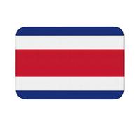 DUWAA Alfombra con estampado de la bandera de Costa Rica de 60 x 40 cm, alfombra de terciopelo de cristal suave con puntos antideslizantes, antirizos y bordes antideshilachados