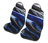 DUWAA American Thin Blue Line Flag3 Print - 2 fundas interiores de asiento para asientos delanteros, antideslizantes, para protectores de coche, se adapta a la mayoría de SUV, camiones, sedanes