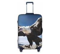 DUWAA Bald Eagle2 - Funda elástica para maleta, para maletas de 18 a 32 pulgadas, accesorios de viaje, Blanco, M