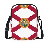 DUWAA Bandolera Oxford con estampado de bandera de Florida, bolso bandolera ajustable resistente al agua para mujer, viajes, uso diario