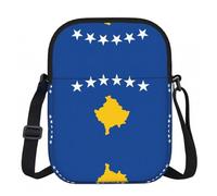 DUWAA Bandolera Oxford con estampado de bandera de Kosovo, bolso bandolera ajustable resistente al agua para mujer, viajes, uso diario