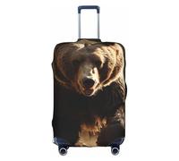DUWAA Bear Running2 - Funda para equipaje de viaje, impermeable, a prueba de polvo, protector elástico para equipaje, Blanco, XL