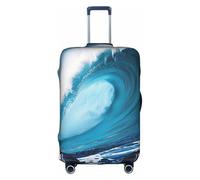 DUWAA Big Ocean Wave - Funda elástica para equipaje, con impresión HD, para maleta de 45,7 a 81,3 cm, accesorios de viaje, Blanco, M