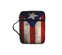 DUWAA Bolsa multifuncional para cosméticos con estampado de bandera de Puerto Rico con asa, impermeable, con compartimentos