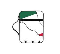 DUWAA Bolsa multifuncional para cosméticos con mapa de Italia con impresión de colores, bolsa de cosméticos con asa, estuche impermeable con compartimentos
