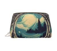DUWAA Bolsa organizadora de artículos de tocador de piel con estampado «Not All Who Wander Are Lost» para mujeres y hombres, regalo de viaje, para baño, ducha, artículos de tocador, Dorado, Talla