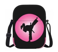 DUWAA Bolso bandolera Oxford con diseño de Taekwondo y ajustable, resistente al agua, para mujer, viajes, uso diario