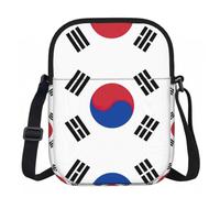 DUWAA Bolso bandolera Oxford con estampado de bandera de la República de Corea, resistente al agua, ajustable, para mujer, viajes, uso diario