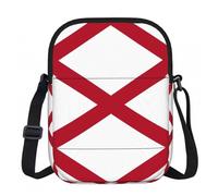 DUWAA Bolso bandolera Oxford con estampado de bandera del estado de Alabama, bolso bandolera ajustable resistente al agua para mujer, viajes, uso diario