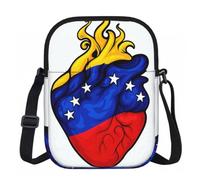 DUWAA Bolso bandolera Oxford con estampado de corazón de Venezuela, resistente al agua, ajustable, para mujer, viajes, uso diario
