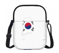DUWAA Bolso bandolera Oxford con estampado de mapa de la bandera de Corea, resistente al agua, ajustable, para mujer, viajes, uso diario
