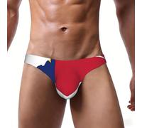 DUWAA Calzoncillos para hombre con estampado de mapa de la bandera del estado de Carolina del Norte, cintura cubierta, cómoda, suave, con bolsa de contorno, calzoncillos transpirables, Negro, 4XL