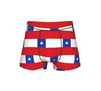 DUWAA Calzoncillos suaves con estampado de bandera de Chile, con bolsa en forma de U 3D, ropa interior de tela que absorbe la humedad, para hombre, S-4XL, Negro, L