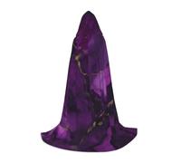 DUWAA Capa con capucha y textura morada oscura con estampado de mármol, estilo medieval para fiestas de Navidad, disfraces de cosplay