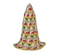 DUWAA Capa medieval de mago con capucha, capa renacentista, disfraz de Halloween, cosplay