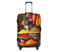 DUWAA Condiments Spices - Funda elástica para equipaje, funda protectora para maleta de 18 a 32 pulgadas, accesorios de viaje, Blanco, M