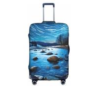 DUWAA Cool Star River - Funda para equipaje de viaje, impermeable, a prueba de polvo, protector elástico para equipaje, Blanco, L