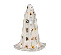 DUWAA Disfraz de Halloween con estampado de raza de perro, capa medieval para mujeres y hombres, capa renacentista con capucha