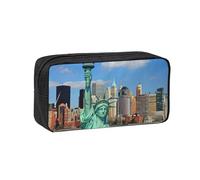 DUWAA Estatua de la Libertad en Nueva York - Estuche con cremallera de gran capacidad para la escuela, oficina, universidad, bolsa de lápices de gran capacidad para adultos