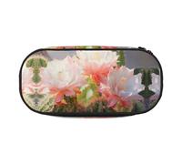 DUWAA Estuche de papelería funcional con estampado de cactus de acuarela, estuche portátil para lápices, estuche ligero