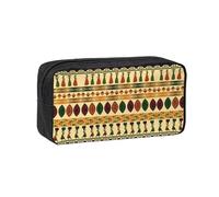 DUWAA Estuche para lápices con estampado tradicional africano de estilo bohemio, gran capacidad, bolsa para marcadores, monedero, organizador de papelería de oficina