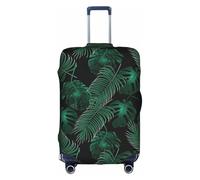 DUWAA Funda de equipaje de viaje con estampado de hojas de plátano, impermeable, a prueba de polvo, protector de equipaje elástico, Blanco, XL