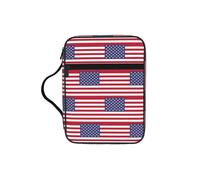 DUWAA Funda de gran capacidad para la Biblia con estampado de bandera americana, 26 x 20 cm, bolsa de mano para mujeres y cristianos