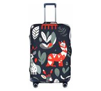 DUWAA Funda elástica para equipaje, con estampado de animales escandinavos, se adapta a maletas de 18 a 32 pulgadas, accesorios de viaje, Blanco, S