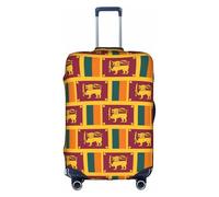 DUWAA Funda elástica para equipaje con estampado de bandera de Sri Lanka, para maletas de 45,7 a 81,3 cm, accesorios de viaje, Blanco, XL