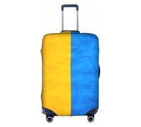 DUWAA Funda elástica para equipaje con estampado de bandera de Ucrania, para maletas de 45,7 a 81,3 cm, accesorios de viaje, Blanco, M
