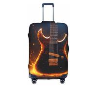 DUWAA Funda elástica para equipaje con estampado de guitarra eléctrica, funda protectora para maleta de 18 a 32 pulgadas, accesorios de viaje, Blanco, XL