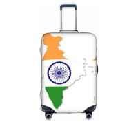 DUWAA Funda elástica para equipaje, diseño de mapa de la India, compatible con maletas de 45,7 a 81,3 cm, accesorios de viaje, Blanco, L