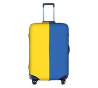 DUWAA Funda elástica para maleta, con estampado de bandera de Ucrania, para maletas de 45,7 a 81,3 cm, accesorios de viaje, Blanco, M